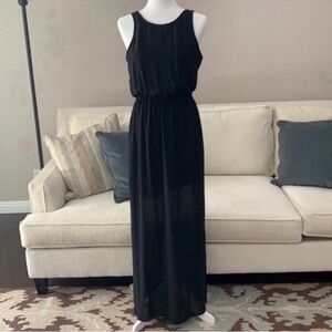 Lush Black Sleeveless Maxi Dress